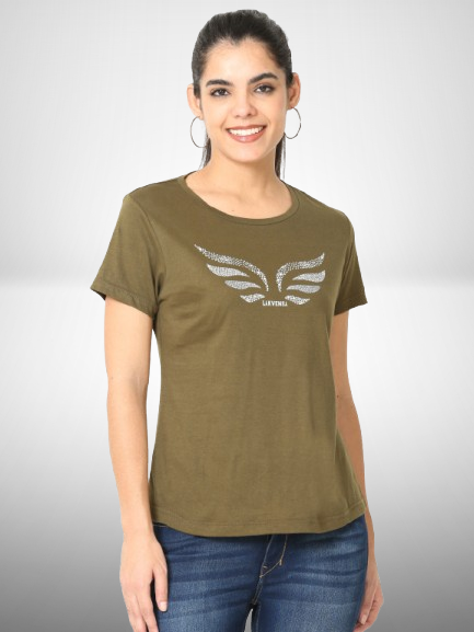 Stylish Women's Butterfly Print T-Shirt