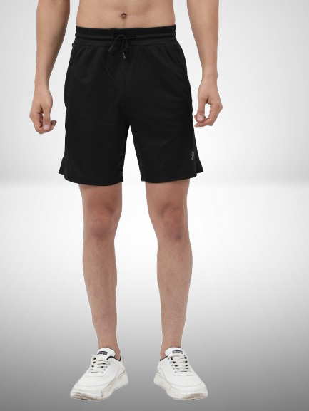 Sleek Black Unisex Shorts