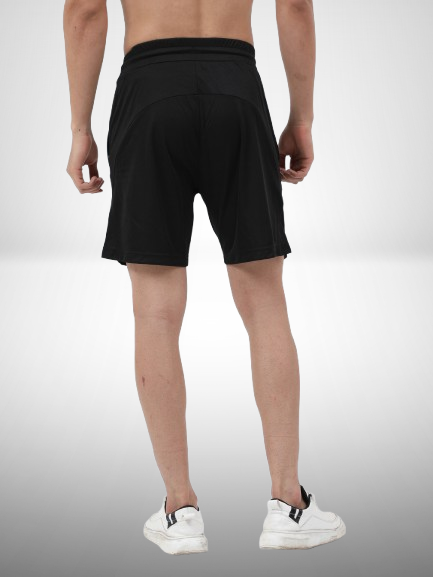 Sleek Black Unisex Shorts
